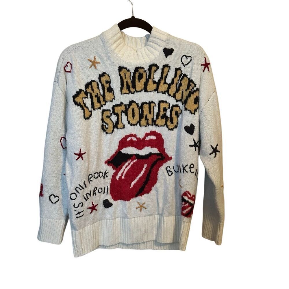 Rock 'n Roll Vibe: American Eagle x Rolling Stones Intarsia Sweater | Sz Small